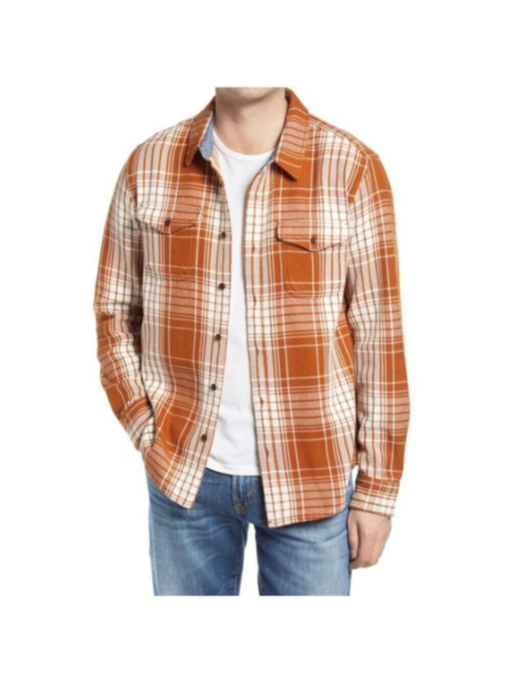 Outerknown | Blanket Shirt In Cedar Bigbury Plaid - Picture 3 of 14